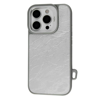 Противоударный чехол Kajsa Glamorous Collection Metallic Glossy Pastry V.2 back case for iPhone 16 Pro Silver