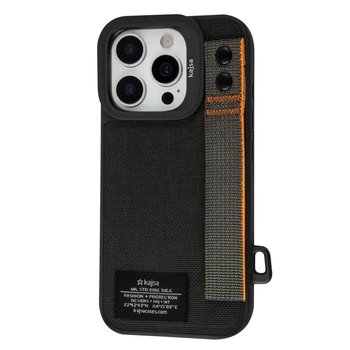 Противоударный чехол Kajsa Military Collection Straps back case for iPhone 16 Pro Black