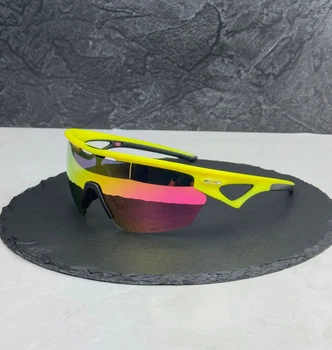 Сонцезахисні окуляри Oakley Sphaera жовті спортивні щит з лінзою Prizm Road, вело біг, чоловічі,
