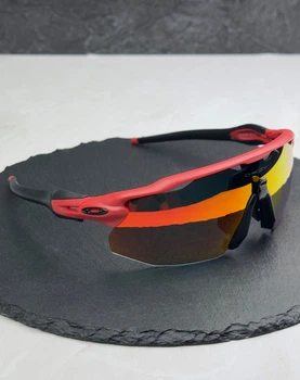 Сонцезахисні окуляри Oakley Radar EV Advancer OO9442 червоні з лінзою Prizm Ruby, спортивні, чоловічі,
