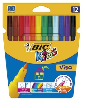 Фломастеры BIC Visa 12 цветов 12 шт (3270220002758)