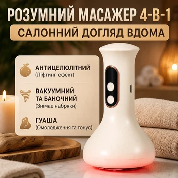 Вакуумный портативный антицеллюлитный массажер для шеи спины и тела Luma Cup баночный ручной массажер с разогревом электрический