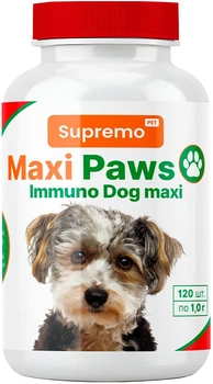 Витамины Supremo Maxi Paws для иммунитета собак больших пород, таблетки 120 шт. х 1.0 г (4820275973658)