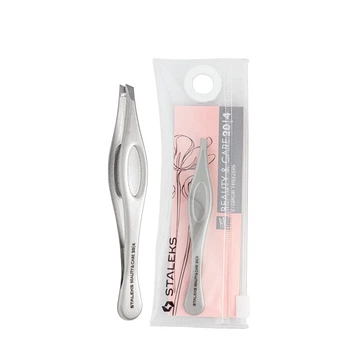 Пинцет для бровей Staleks Beauty & Care скошенный TBC-20/4