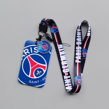 Шнурок для бейджа и ключей с картхолдером Paris Saint-Germain PSG ФК Пари Сен-Жермен 45 см Синий