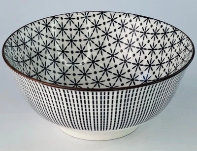 Салатник 900 мл, чорний, 18x8 см «Тригір'я»