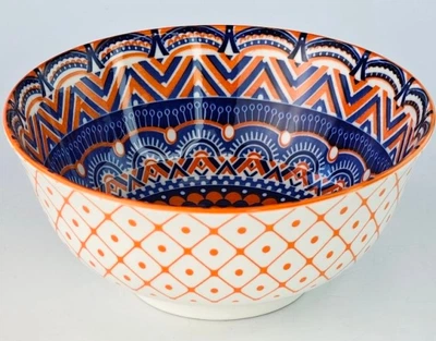 Салатник 900 мл, синій оранж, 18x8 см «Тригір'я»