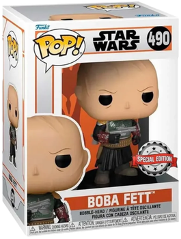 Фігурка Funko Pop! STAR WARS: The Mandalorian — #490 Boba Fett (without Helmet), Боба Фетт без шолома (Ексклюзив)