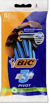 Станки для бритья Bic PIVOT 3 с 3 ультратонкими лезвиями 6 шт (3086123675513)