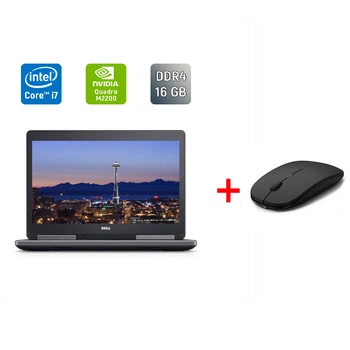 Мобільна робоча станція Dell Precision 7520 / 15.6" (1920x1080) IPS / Intel Core i7-6920HQ (4 (8) ядра по 2.9 - 3.8 GHz) / 16 GB DDR4 / 256 GB SSD / nVidia Quadro M2200, 4 GB GDDR5, 128-bit / HDMI б/в + Подарунок Бездротова миша / USB