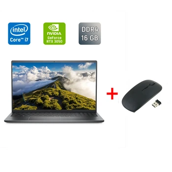 Ігровий ноутбук Б-клас Dell Vostro 15 7510 / 15.6" (1920x1080) IPS / Intel Core i7-11800H (8 (16) ядер по 2.3 - 4.6 GHz) / 16 GB DDR4 / 512 GB SSD / nVidia GeForce RTX 3050, 4 GB GDDR6, 128-bit / WebCam / TouchID / Windows 11 б/в + Подарунок Миша / USB