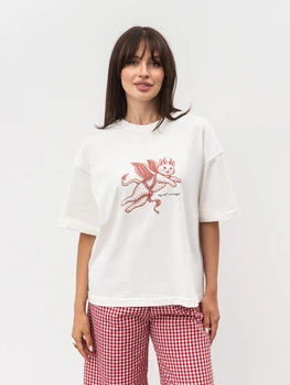 Футболка "Чортеня" ROMASHKA Белый+, One Size, 20383
