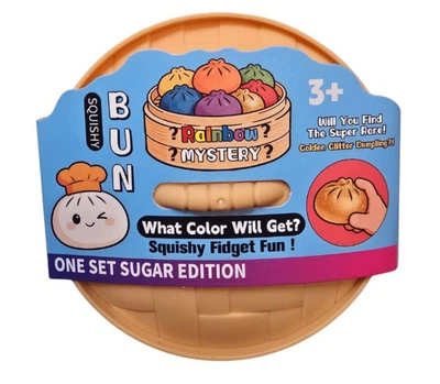 Игрушка-антистресс сквиш Secret Dumplings Squishy Bun Sugar Edition Пельмень в пароварке 9.5см
