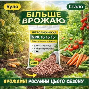 Комплексне добриво Нітроамофоска 25 кг