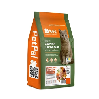 Сухой корм PetPal для взрослых стерилизованных кошек с длинной шерстью с курицей и овощами, 3,5 кг