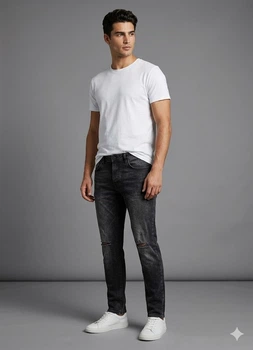 Джинси H&M W33 Темно-сірий 0451229_чорн.ґудз
