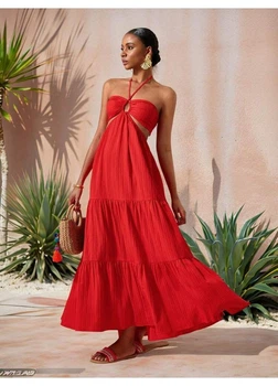 Платье SHEIN S Красный sz2411255754108305