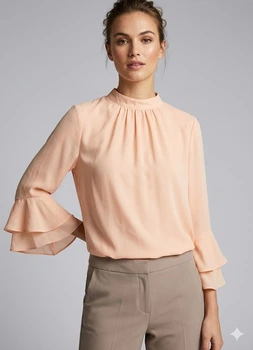 Блуза H&M 42 Светло-розовый 0471976