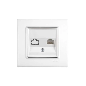 Розетка сетевая RJ 45 VIKO Linnera белая
