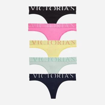 Набор трусиков танга женских Victoria's Secret 714907955 XS 5 шт Пастельный микс (1159864351)