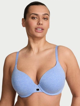 Бюстгальтер з Push-up з кісточками бавовняний Victoria's Secret 648667303 32B Блакитний (1159864541)