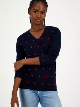 Пуловер жіночий Tommy Hilfiger 829321486 XL Синій/Червоний (1159864383)