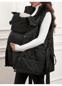 Куртка для беременных и мам SHEIN M Черный sz2409246657806514