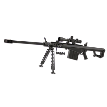 Мініатюрна Металева Колекційна Модель-Сувенір Гвинтівка Барретт Goat Guns Barrett 82A1 Black З Повним Розбиранням, Рухливими Деталями І Фірмовим Комплектом Для Збірки Чорна