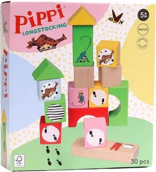Klocki drewniane Micki Pippi Pończoszanka 30 elementów 44-3853-00 (7315624438539)