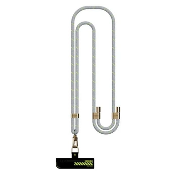 Шнурок ROCK 6mm з карабіном Phone Strap Lanyard Grey/Yellow
