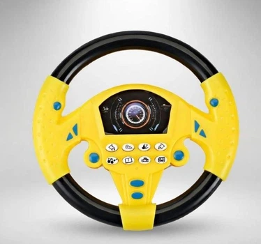 Детская игрушка Руль на присосках с украинским озвучкой, WToys, 21-4-21 см, желтый 71798