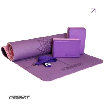 Набор для йоги и фитнеса EasyFit Polarity Set: коврик, два блока и ремень (padma)