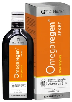 Omega‑ALA Holistic Medica OMEGAREGEN Sport koenzym Q10 płyn 250 ml Cytryna (5901687630144)