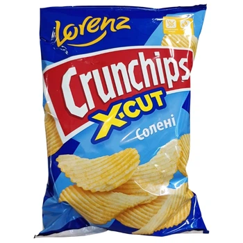 Чіпси Lorenz Crunchips X-Cut Солені 75 г