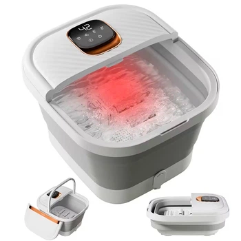 Сложная массажная ножная ванночка ACK Foot Spa с подогревом и массажем Shiatsu роликами для восстановления с пультом управления Портативная