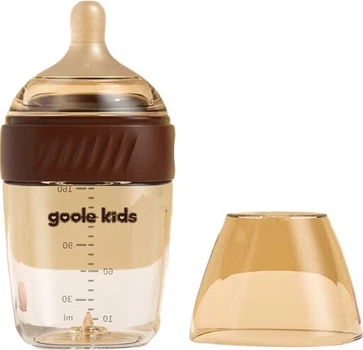 Бутылочка Goole Kids антиколиковая стеклянная 0-1 месяц 160 мл Коричневый