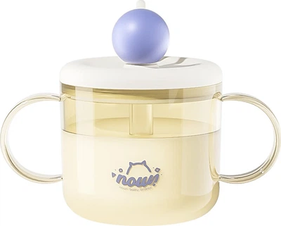 Бутылочка NOURI с трубочкой для молока PPSU Tranquil Purple 1+ 3+ лет фиолетовая