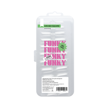 Типсы гелевые Adore Professional Funky Gel Tips Arched Square Extra Long