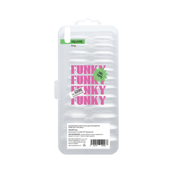 Типсы гелевые Adore Professional Funky Gel Tips Square Long