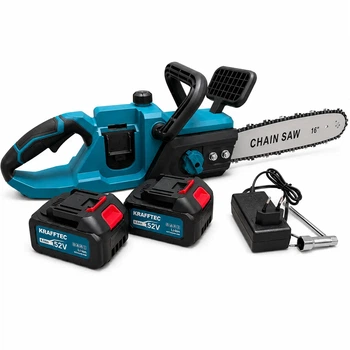Акумуляторна ланцюгова пилка Krafftec Germany PRO CS-4002 (48V, 6Ah). АКБ пила Німеччина 2500W