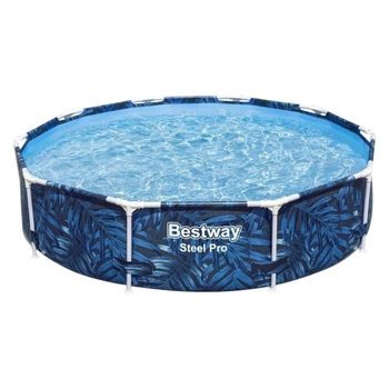 Каркасный бассейн Bestway 56985 круглый 305×66 см, 4062 л Тропический принт