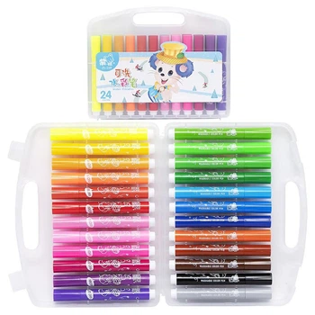Набор фломастеров "Water color pen" 229-24(Blue) 24 цвета, в пластиковом боксе