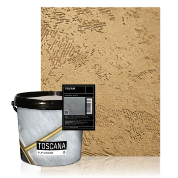Штукатурка декоративна вапняна ефект бетону ELF DECOR TOSCANA WHITE 15 кг