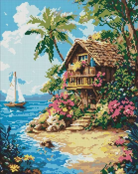 Алмазная мозаика «Жизнь в тропиках» 40*50см AMO8298