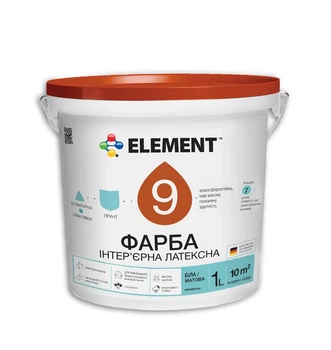 Фарба фасадна екстра стійка ELEMENT 9 Біла 1л