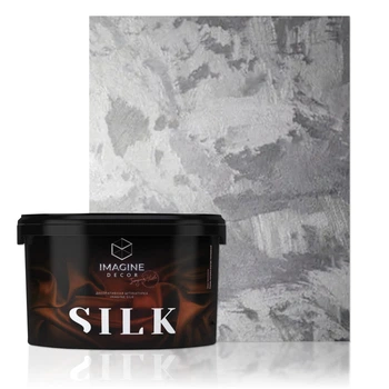 Декоративна штукатурка перламутрова Imagine Decor "Silk" мокрий шовк 1 л