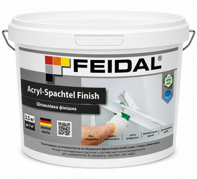 Шпаклівка фінішна акрилова готова FEIDAL ACRYL-SPACHTEL FINISH 3,5 кг