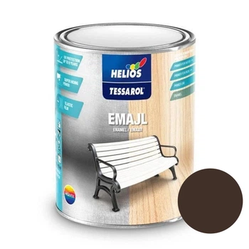 Емаль алкідна глянсова для дерева та металу HELIOS TESSAROL Ral 8017 (Коричневий) 0.75 л