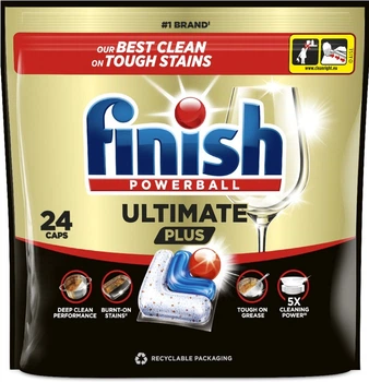 Капсули для миття посуду в посудомийних машинах FINISH Ultimate Plus 24 капсули (5908252020881)