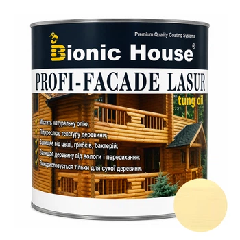 Фарба для дерева PROFI-FACADE LASUR tung oil 2,8 л Слонова кістка